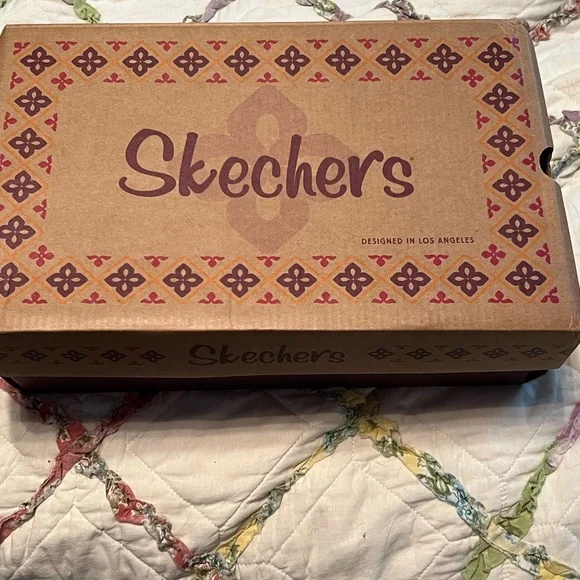 Skechers Tan Slip-On Shoes with Faux Fur Lining - Picture 7 of 8